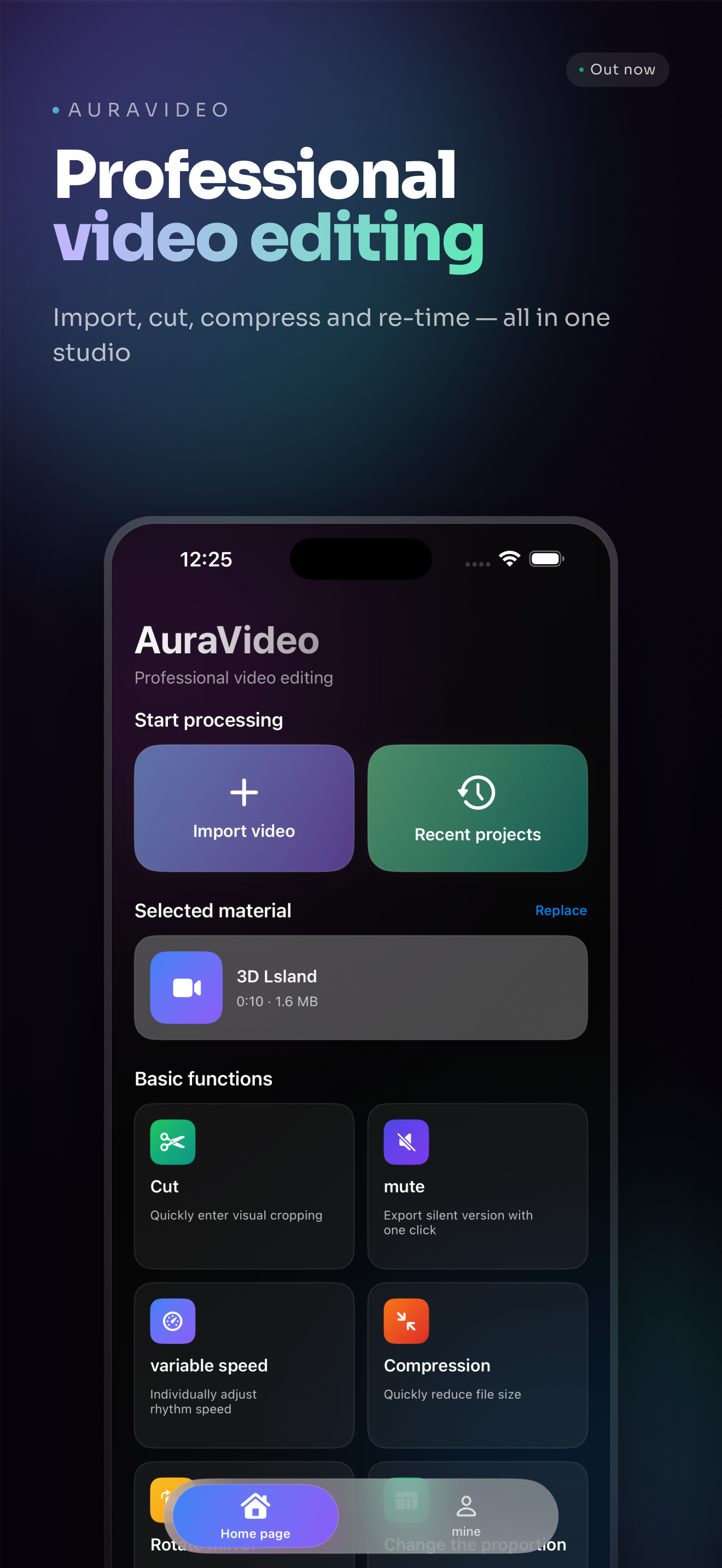 AuraVideo English App Store preview: Edit videos faster